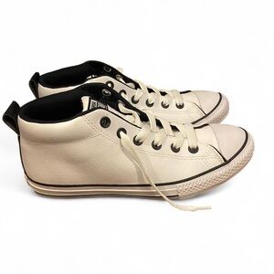 High-Top Converse Sneakers in White and Black